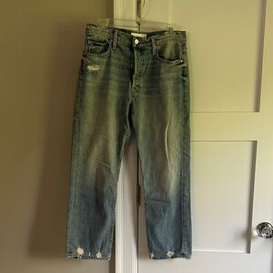 Women’s Mother Distressed Blue Jeans